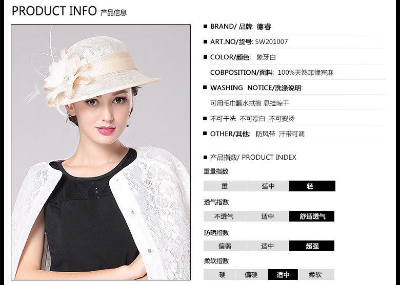 時(shí)尚麻紗帽定制，防紫外線遮陽帽，產(chǎn)品信息